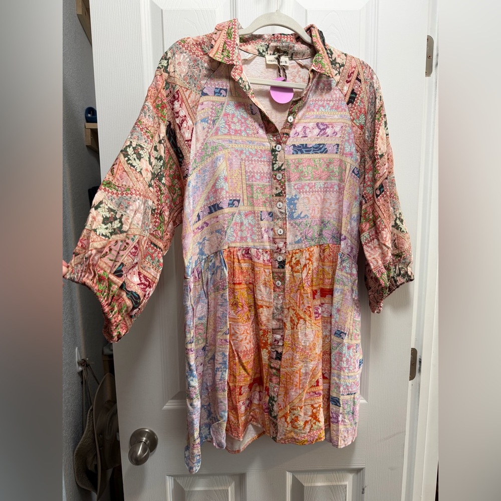 Colorful Patchwork Mini Dress